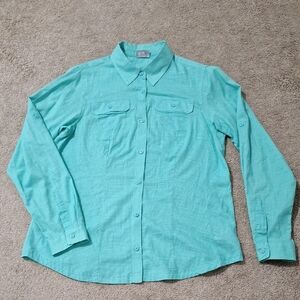 Columbia Men's Turquoise Button Down Shirt